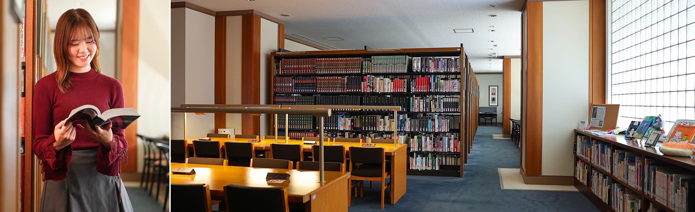 図書館にいる女性の写真