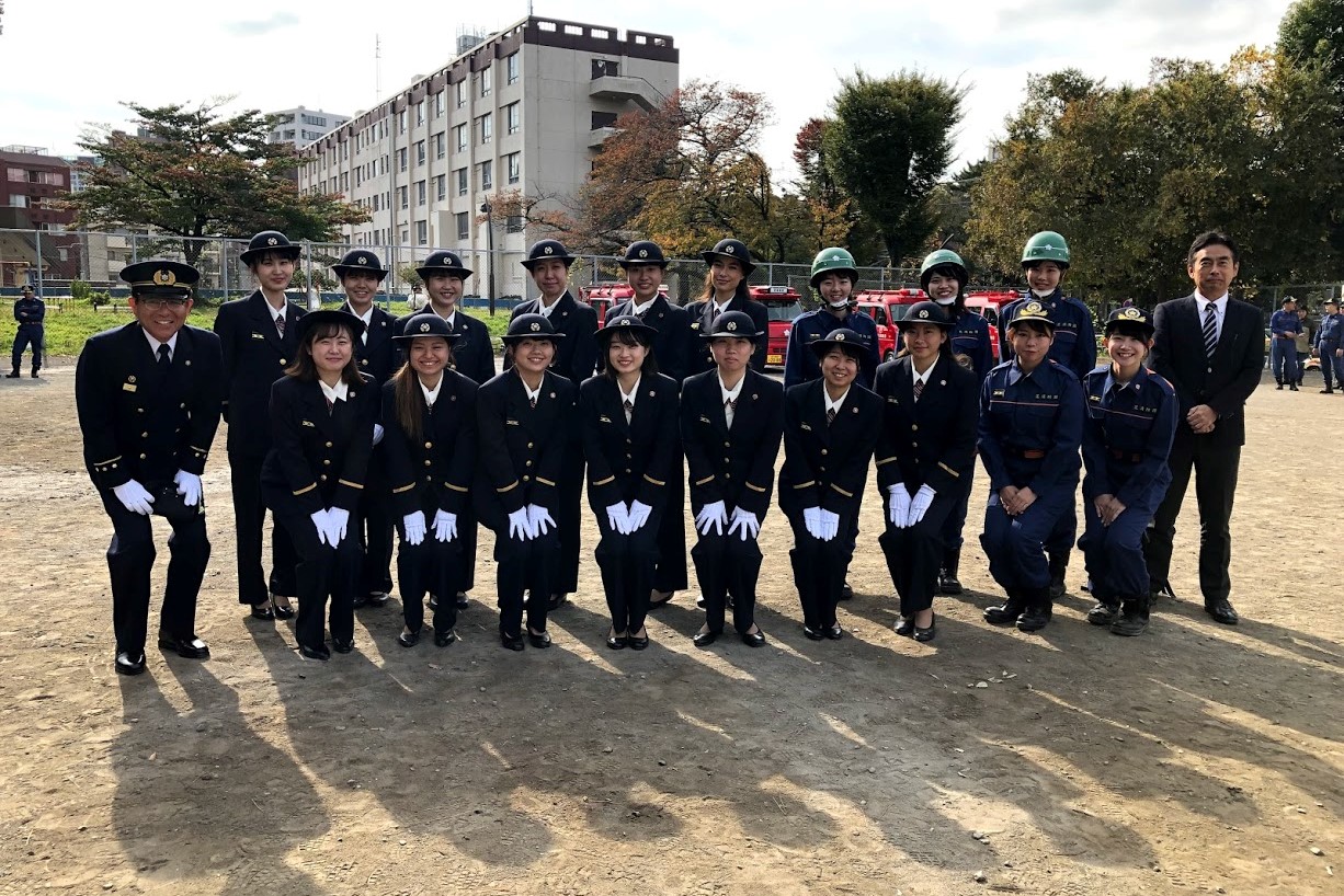 【学生消防団員】平成30年度港区消防団合同点検に参加しました。