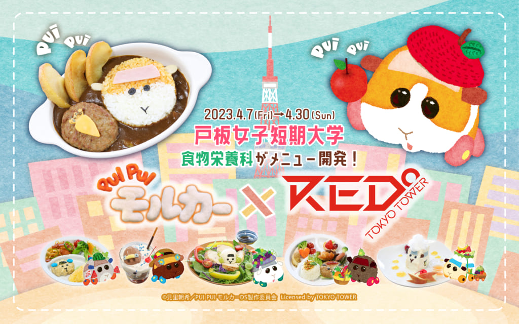 戸板女子短期大学×RED゜SHOKUDO×PUI PUIモルカー コラボメニュー開発PJ!!