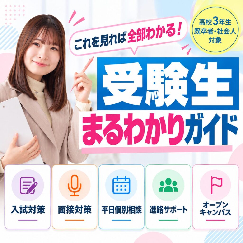 【これを見れば全部わかる】受験生まるわかりガイド（高校３年生・既卒者・社会人対象）